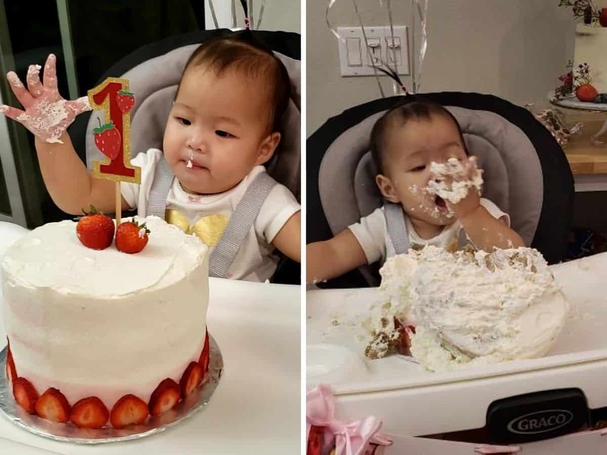 Healthy Smash Cake for Baby's First Birthday