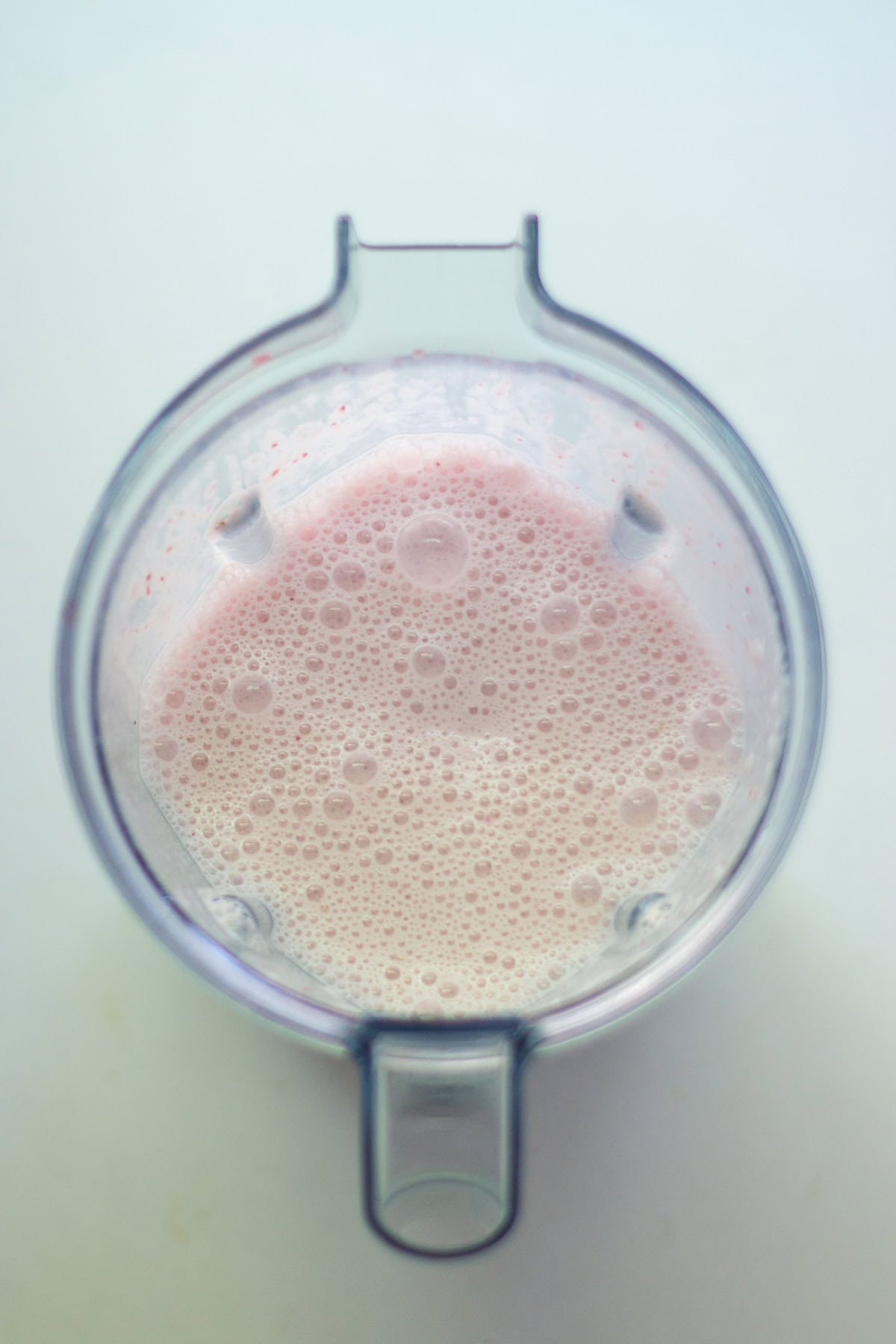 Strawberries and milk blended.